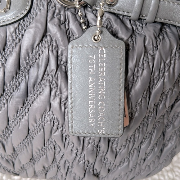 Coach 1941 Grey Nylon Madison Satchel 70th Anniversary purse handbag - Picture 3 of 12